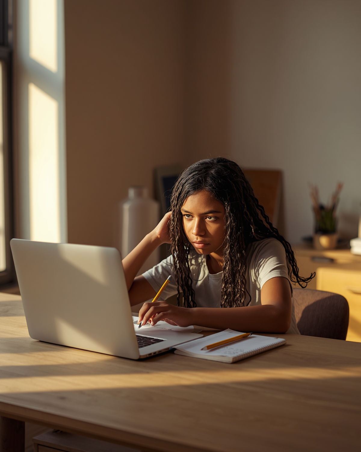 Student preparing for the HSPT with an online Catholic high school admissions tutor