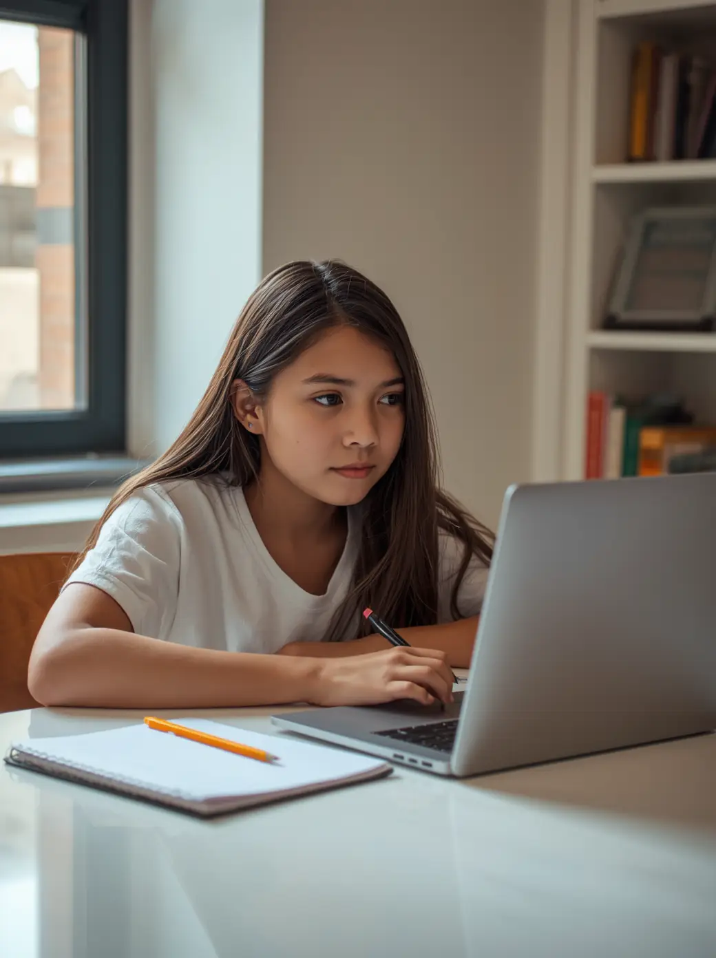 Middle school student preparing for the SHSAT with an online NYC tutor