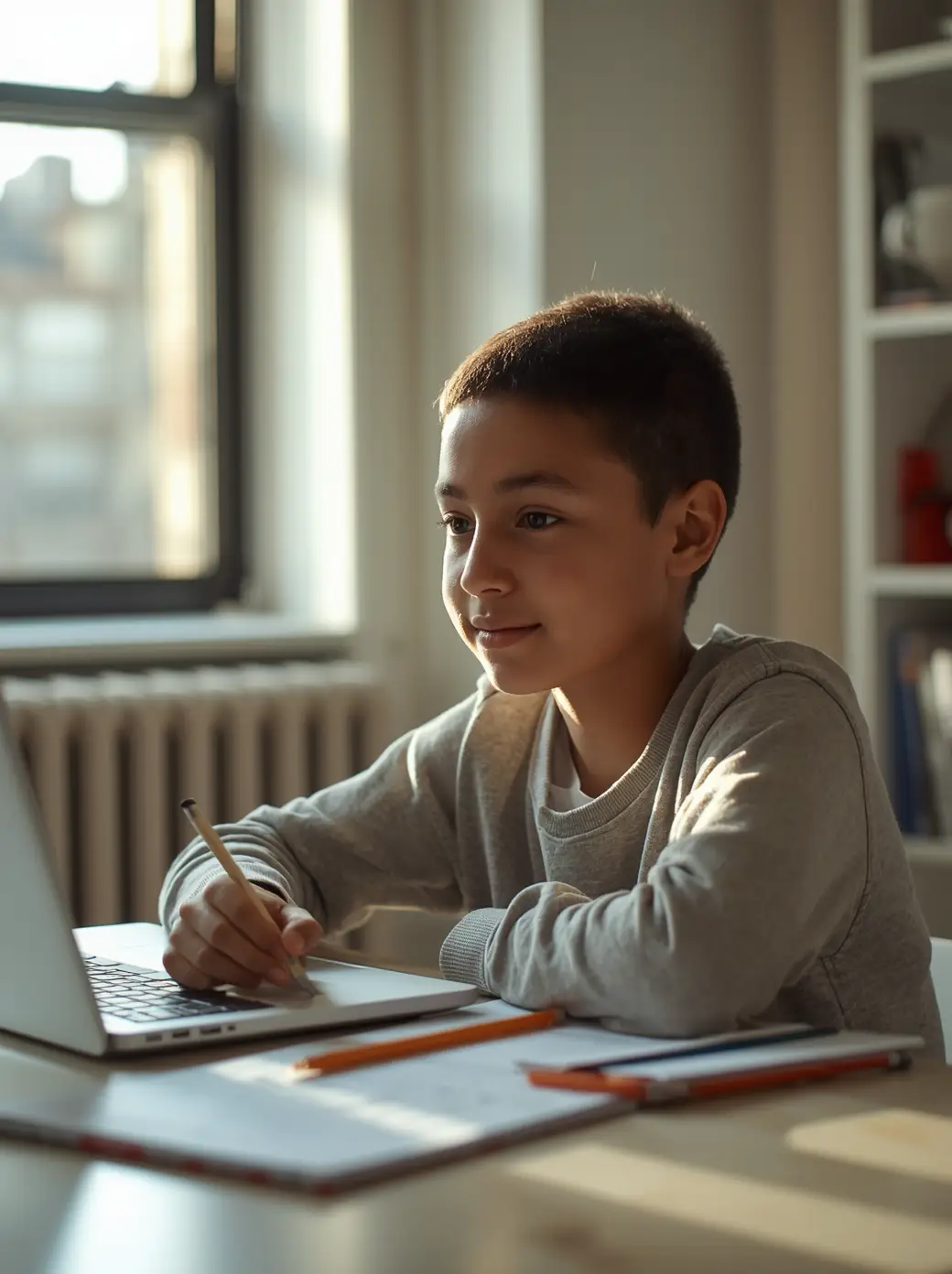 Student preparing for the SSAT with an online NYC private school admissions tutor