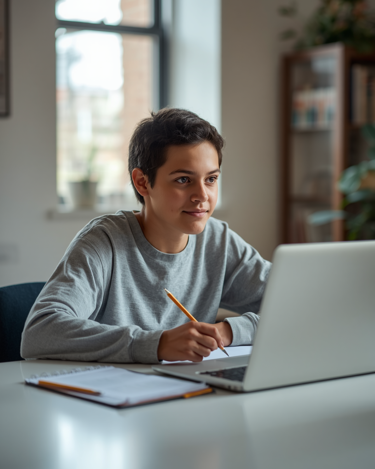 Student preparing for the TACHS with an online Catholic high school admissions tutor